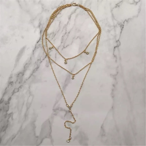 Celestial Layered Delicate Dainty Gold Choker New - Picture 5 of 7